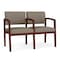 Lesro Lenox 2 Seat Tandem Seating W/ Arm, 44 in W 26 in L 31.5 in H LW2103 - alternate 1